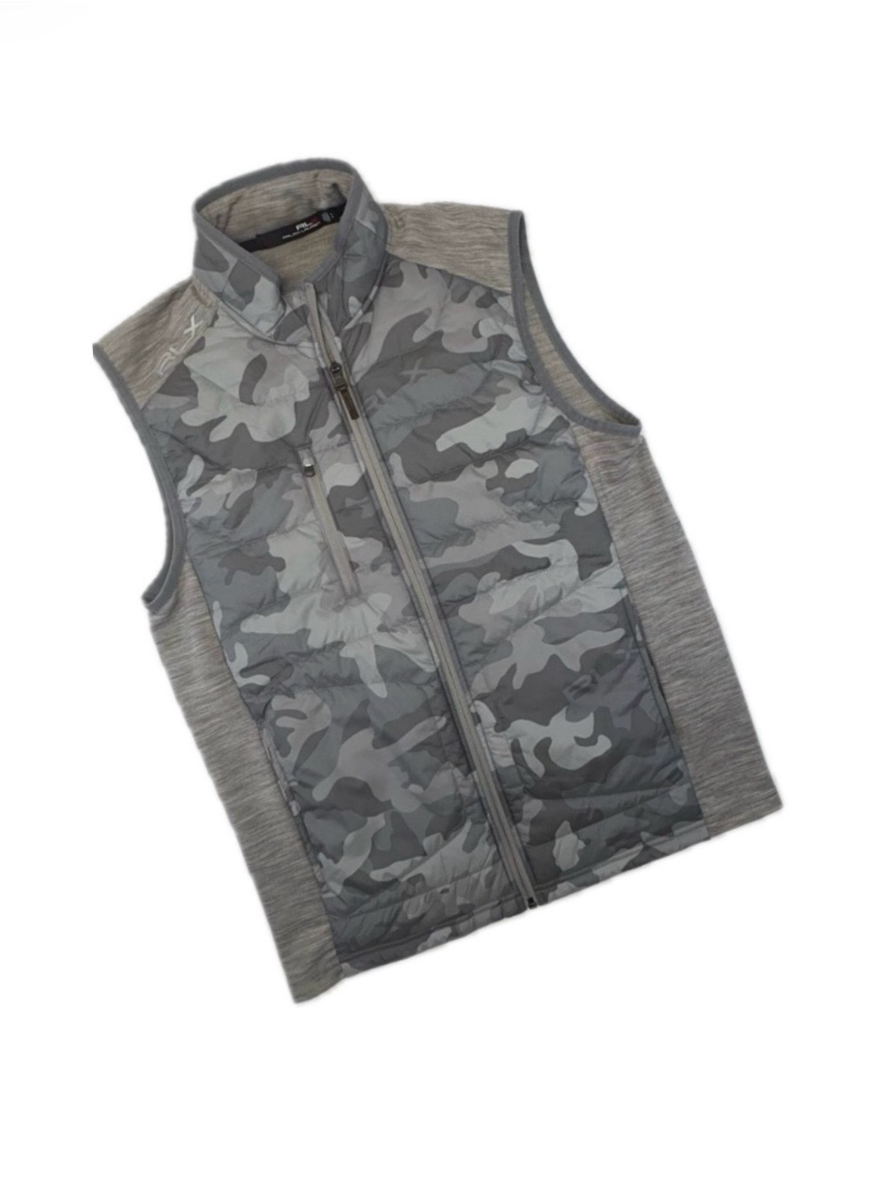 RLX Ralph Lauren The Cliffs Coolwool Camo Hybrid Vest Grey Men's Small S